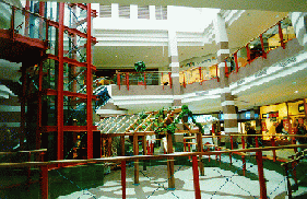 [inside showing the lift and escalator]