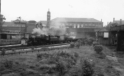[steam train and train station]